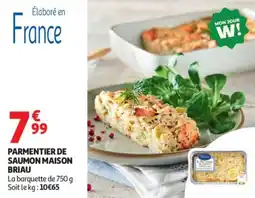 Auchan Parmentier de saumon maison briau offre