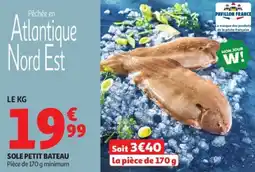 Auchan Sole petit bateau offre