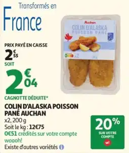 Auchan Colin d'alaska poisson pané auchan offre