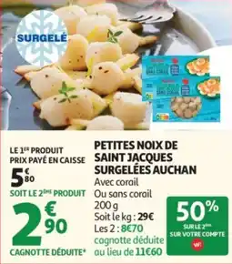 Auchan Petites noix de saint jacques surgelées auchan offre