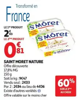 Auchan Saint moret nature offre