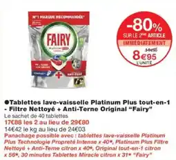 Monoprix Tablettes lave-vaisselle platinum plus tout-en-1 offre