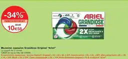 Monoprix Lessive capsules grandiose original ariel offre