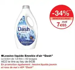 Monoprix Lessive liquide envolée d'air dash offre
