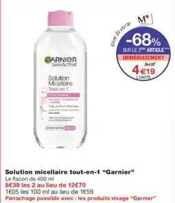 Monoprix Solution micellaire tout-en-1 garnier offre