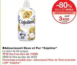 Monoprix Adoucissant doux et pur cajoline offre