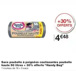 Monoprix Sacs poubelle à poignées haute coulissantes poubelle haut handy bag offre