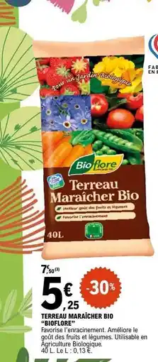 E.Leclerc TERREAU MARAÎCHER BIO BIOFLORE offre