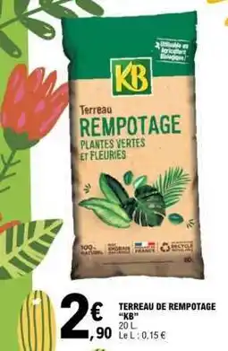 E.Leclerc TERREAU DE REMPOTAGE “KB” offre