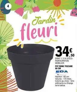 E.Leclerc POT ROND TOSCANE 80 CM offre