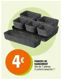 E.Leclerc PANIERS DE RANGEMENT offre