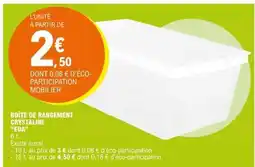 E.Leclerc BOÎTE DE RANGEMENT CRYSTALINE EDA offre