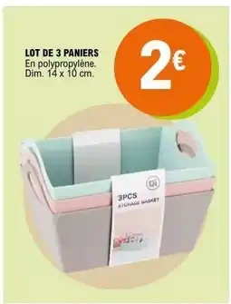 E.Leclerc LOT DE 3 PANIERS offre