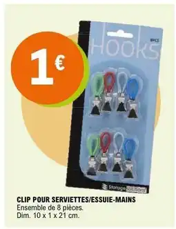 E.Leclerc CLIP POUR SERVIETTES/ESSUIE-MAINS offre