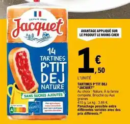 E.Leclerc Tartines P'tit Dej Jacquet offre
