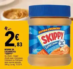 E.Leclerc BEURRE DE CACAHUÈTES SKIPPY offre