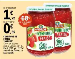 E.Leclerc CONFITURE DE FRAISE “ANDROS” offre