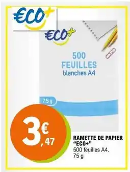 E.Leclerc RAMETTE DE PAPIER “ECO+” offre