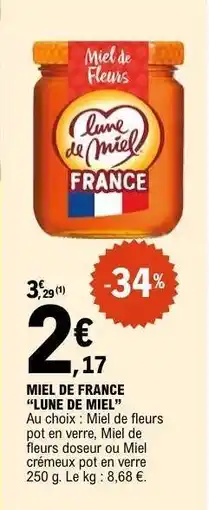 E.Leclerc Miel De France Lune De Miel offre