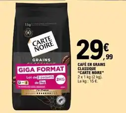 E.Leclerc Café en grains classique 'Carte Noire' offre