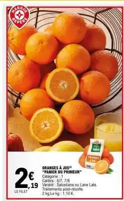 E.Leclerc ORANGES À JUS PANIER DU PRIMEUR offre