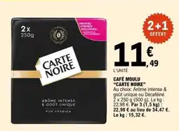 E.Leclerc Café Moulu Carte Noire offre