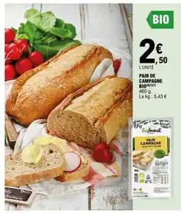 E.Leclerc PAIN DE CAMPAGNE BIO offre