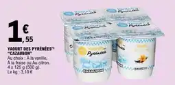 E.Leclerc YAOURT DES PYRÉNÉES 'CAZAUBON' offre