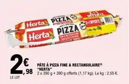 E.Leclerc PÂTE À PIZZA FINE & RECTANGULAIRE HERTA offre