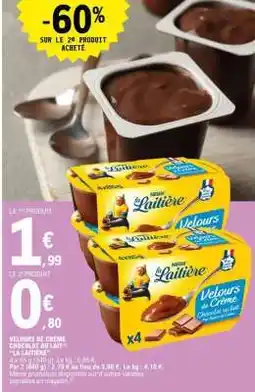 E.Leclerc Velours de Crème Chocolat au Lait offre