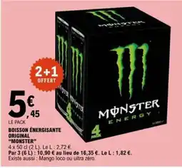 E.Leclerc BOISSON ÉNERGISANTE ORIGINAL MONSTER offre