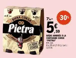 E.Leclerc Bière Ambrée à la Châtaigne Corse 'Pietra' offre