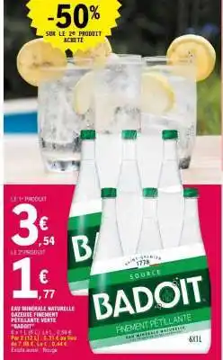 E.Leclerc BADOIT Eau minérale naturelle gazeuse offre