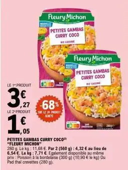 E.Leclerc PETITES GAMBAS CURRY COCO offre