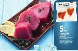E.Leclerc 2 STEAKS DE THON ALBACORE DE BALI SURGELES offre