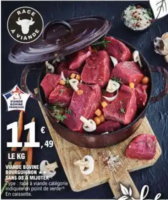 Viande Bovine : Bourguignon