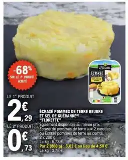 E.Leclerc ÉCRASÉ POMMES DE TERRE BEURRE ET SEL DE GUÉRANDE offre