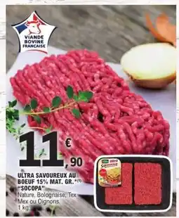 E.Leclerc ULTRA SAVOUREUX AU BŒUF 15% MAT.GR offre