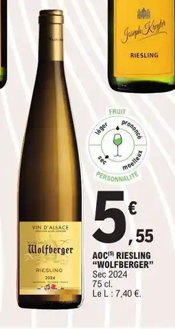 E.Leclerc AOC Riesling 'Wolfberger' offre