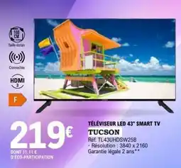 E.Leclerc TÉLÉVISEUR LED 43 SMART TV offre