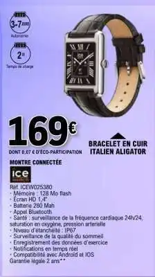 E.Leclerc BRACELET EN CUIR ITALIEN ALIGATOR offre