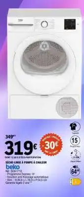 E.Leclerc SÈCHE-LINGE À POMPE À CHALEUR offre