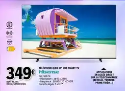 E.Leclerc TÉLÉVISEUR QLED 50'' UHD SMART TV Hisense offre