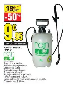 E.Leclerc Pulvérisateur 5 L 'RAIN 5' offre