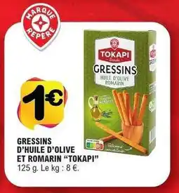 E.Leclerc Gressins d'Huile d'Olive et Romarin Tokapi offre