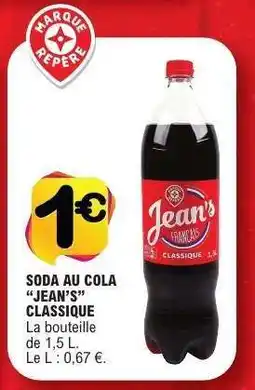 E.Leclerc Soda au Cola 'Jean's' Classique offre