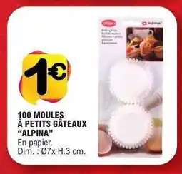 E.Leclerc 100 MOULES À PETITS GÂTEAUX ALPINA offre