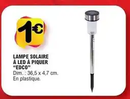 E.Leclerc LAMPE SOLAIRE À LED À PIQUER “EDCO” offre