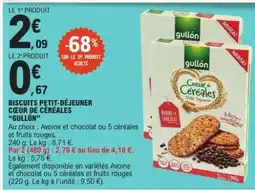 E.Leclerc BISCUITS PETIT-DÉJEUNER COEUR DE CÉRÉALES “GULLÓN” offre
