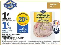 E.Leclerc Plateau de charcuteries alsaciennes offre